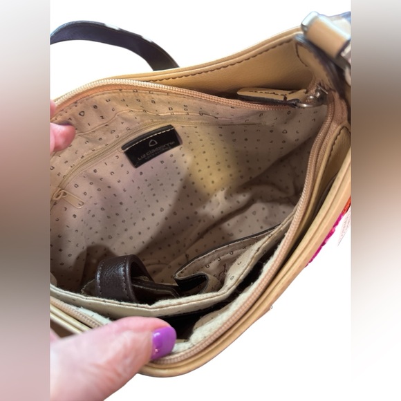 Liz Claiborne Beige Shoulder Bag with Floral and Animal Design - Picture 9 of 9